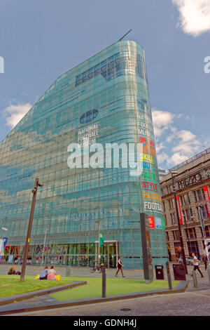 Das UK National Football Museum in Manchester City Centre, England, UK. Stockfoto