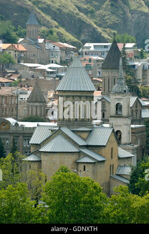 Geographie/Reisen, Georgien, Tiflis, Kala Altstadt, Seminar und Zion Kirche, Additional-Rights - Clearance-Info - Not-Available Stockfoto