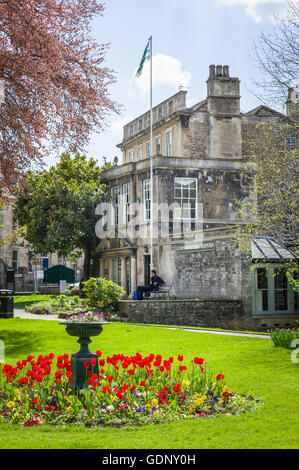 Stadtgarten im Zentrum der Stadt Bradford on Avon Wiltshire UK Stockfoto