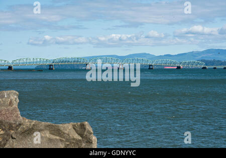 Astoria Megler Brücke über den Columbia River zwischen Oregon und Washington State, USA Stockfoto