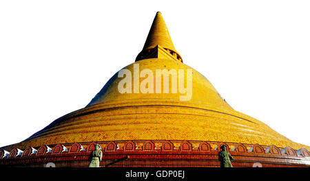 isolierten großen Pagode in Nakorn Pathom, Thailand Stockfoto