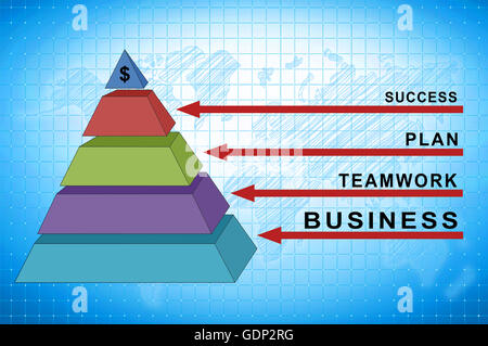 Unternehmen Pyramidensysteme auf Bildschirm Plasma-panel Stockfoto