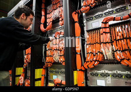 Supercomputer Mare Nostrum. In Barcelona Supercomputing Center-Centro Nacional de Computación (BSC-CNS). Barcelona, Spanien Stockfoto