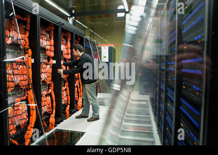 Supercomputer Mare Nostrum. In Barcelona Supercomputing Center-Centro Nacional de Computación (BSC-CNS). Barcelona, Spanien Stockfoto