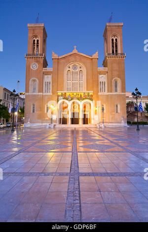 Blick auf die Kathedrale von Athen. Stockfoto