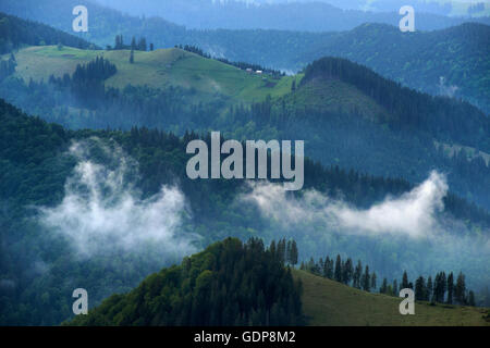 Dzembronya Dorf, Karpaten, Ivano-Frankovsk Region, Ukraine Stockfoto