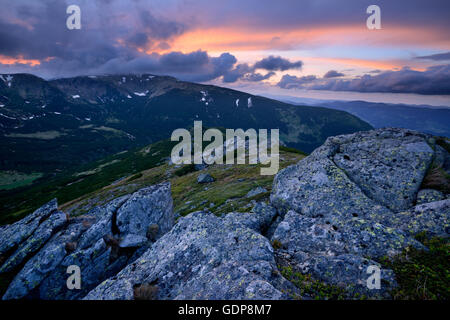 Chornogora Ridge Landschaft, Karpaten, Ivano-Frankovsk Region, Ukraine Stockfoto