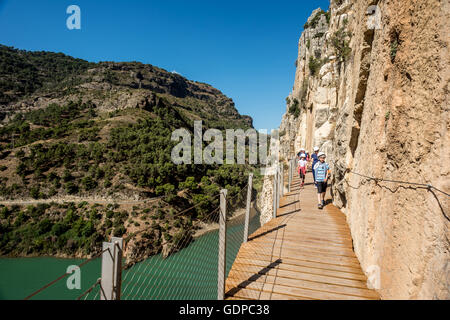 Der Caminito del Rey in Südspanien. Stockfoto