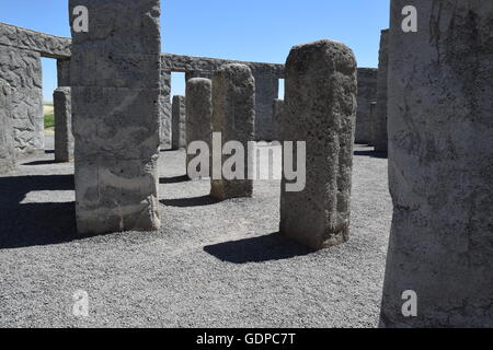 Maryhill Stonehenge Spalten. Stockfoto