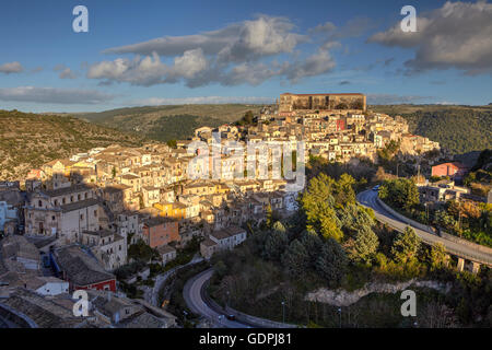 Stadtbild von Ragusa Ibla, Sizilien, Italien Stockfoto