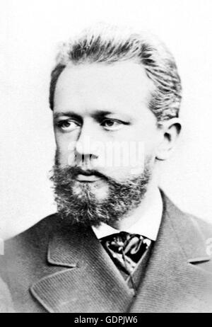 Tschaikowsky. Porträt des russischen Komponisten Pyotr Ilyich Tchaikovsky (1840-1893). Foto von Vezenberg & Co, c.1880. Stockfoto