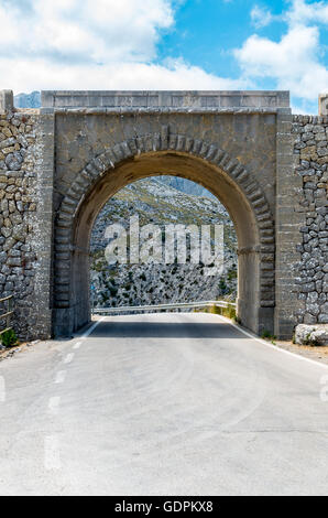 Straße nach Sa Calobra in Serra de Tramuntana - Gebirge in Mallorca, Spanien Stockfoto