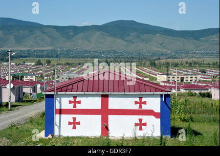 Geographie/Reisen, Georgien, Igoeti, neue Siedlung nach dem Krieg 2008, Blick in Richtung der Grenze zu Südossetien, Additional-Rights - Clearance-Info - Not-Available Stockfoto