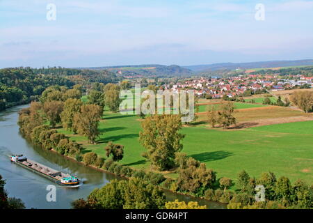 Geographie/Reisen, Deutschland, Baden-Württemberg, Bad Wimpfen, Stadtblick, Ansicht von "Roten Turm" (Roter Turm), Neckar, Additional-Rights - Clearance-Info - Not-Available Stockfoto