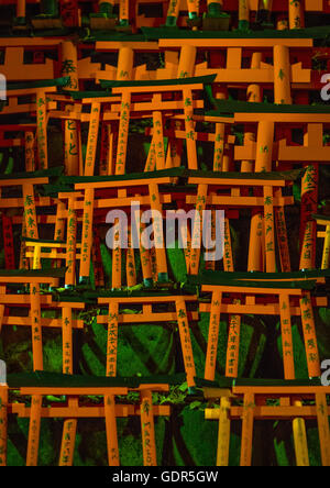 Kleine Tore in Fushimi Inari Schrein, Kansai-Region, Kyoto, Japan Stockfoto