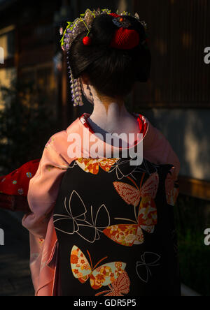 16 Jahre alt Maiko genannt Chikasaya, Kansai-Region, Kyoto, Japan Stockfoto