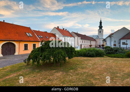 Architektur in der alten Stadt Nitra. Stockfoto