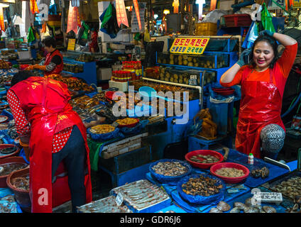 Noryangjin Fischerei Großhandel Markt, National Capital Area, Seoul, Südkorea Stockfoto