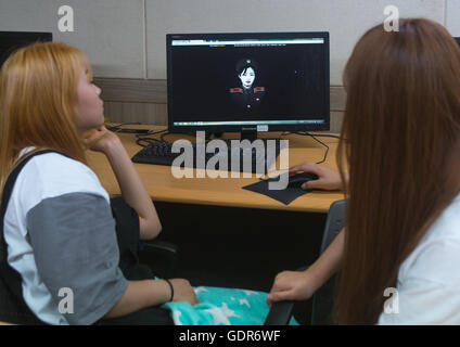 Nordkoreanische Teenager Überläufer in Yeomyung Alternative Schule, National Capital Area, Seoul, Südkorea Stockfoto