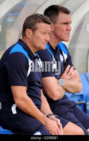 Chesterfield-Manager Danny Wilson während der Vorsaison Freundschaftsspiel am Causeway Lane, Matlock. Stockfoto