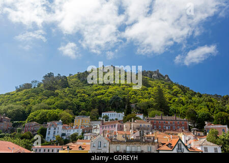 Castelo Dos Mouros, maurische Burg, Sintra Cascais, Grande Lisboa, Lissabon, Portugal, Europa, Lissabon, größere Lissabon, Portugal, Stockfoto