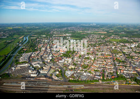 Antenne zu sehen, City Center, Hamm, Ruhrgebiet, North Rhine-Westphalia, Germany Stockfoto