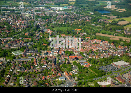 Luftaufnahme, Lüdinghausen, Münsterland, Nordrhein-Westfalen, Deutschland Stockfoto