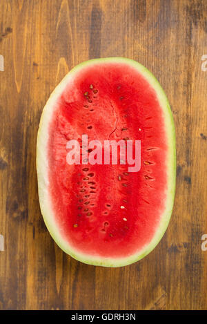 Wassermelone Schnittscheibe, Draufsicht, selektiven Fokus Stockfoto