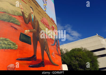 Detail des Wandbild mit dem Titel "Gedächtnis des Landes" des Künstlers AEC-Interesni Kazki, William Street, Northbridge, Perth, Western Au Stockfoto