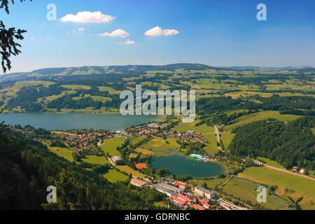 Geographie/Reisen, Deutschland, Bayern, Landschaften, Alpen, größer und kleiner Alpsee bei Immenstadt, Buehl, Blick von der Kanzel, Additional-Rights - Clearance-Info - Not-Available Stockfoto