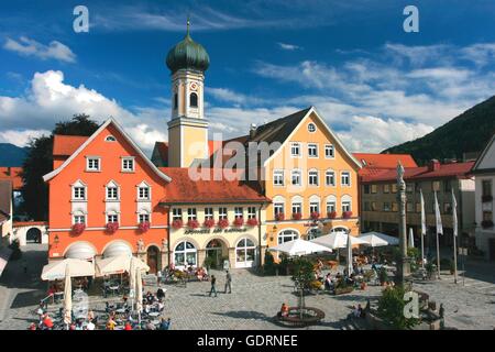 Geographie/Reisen, Deutschland, Bayern, Immenstadt, Marienplatz, St. Nicholas Kirche, Additional-Rights - Clearance-Info - Not-Available Stockfoto