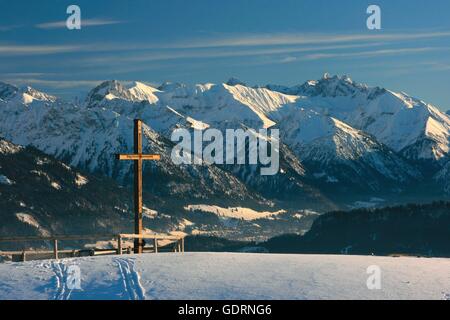 Geographie/Reisen, Deutschland, Bayern, Landschaften, Alpen, Ofterschwanger Horn,, No-Coffee - Table-Book - Verwendung: Allgäu Stockfoto