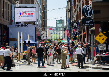 Cleveland, USA. 20. Juli 2016. 20. Juli 2016; Cleveland, Ohio, USA; Allgemeine Szene in der Innenstadt von Cleveland auf dem Gelände der Republican National Convention. Credit: Ken Blaze/Alamy Live-Nachrichten Stockfoto