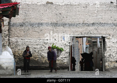 Gannan, Gannan, China. 12. Juli 2016. Gannan, China - 12. Juli 2016: (Nur zur redaktionellen Verwendung. CHINA aus) GÂ¨Â¡nnÂ¨Â ¢ n tibetischen autonomen Präfektur ist eine autonome Präfektur im Süden der Provinz Gansu, China. Freuen Sie sich auf Xiahe und Labrang Kloster, Luqu, Maqu, und anderen meist tibetischen Städten und Dörfern. Gannan hat eine Fläche von 40.898 km2 (15.791 Quadrat-Meile) und seine Hauptstadt ist Hezuo (Zoi). Im ersten Jahr der Ausrufung der autonomen Bezirk Gannan war die Kreisstadt an der Labrang Stadt Sangqu. © SIPA Asien/ZUMA Draht/Alamy Live-Nachrichten Stockfoto