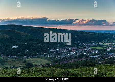 Kirche-Stretton im Stretton Valley bei Sonnenuntergang, Shropshire, UK Stockfoto