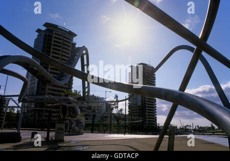 Skulpturen, Strukturen, im Diagonal Mar Park, Barcelona, Spanien Stockfoto