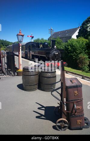 Staverton Station auf dem "South Devon Railway", UK Stockfoto