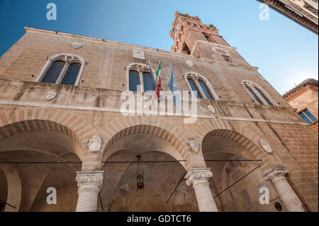 Palazzo Comunale von Pienza, Tal Orcia, Toskana, Italien Stockfoto