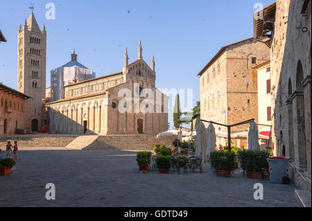 Kathedrale San Cerbone in Massa Marittima, Aufbau der Provinz im Mittelalter, Toskana, Maremma, Italien Stockfoto