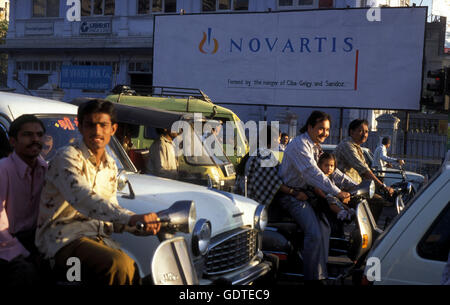 Novartis-Förderung in Stadt Ahmedabad in der Provinz Gujarat in Indien. Stockfoto