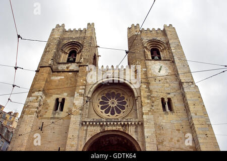 Vorne. Kathedrale von Santa Maria. Lissabon. Portugal. Stockfoto