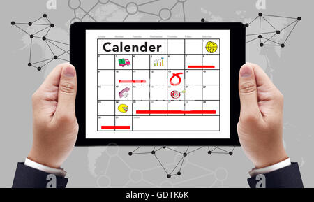 Kalender Planer Organisationsverwaltung erinnern Konzept Stockfoto
