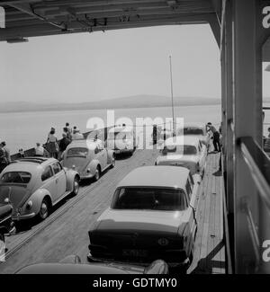 Autofähre am See Konstanz, 1953 Stockfoto