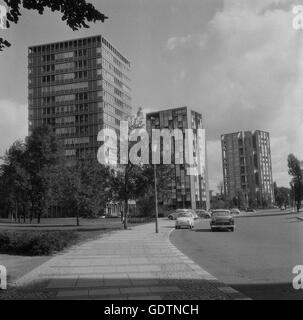 Gebäude im Hansaviertel Berlin, 1964 Stockfoto