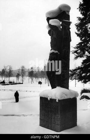 Nacht der Penzberg zu ermorden: Denkmal in Penzberg Stockfoto