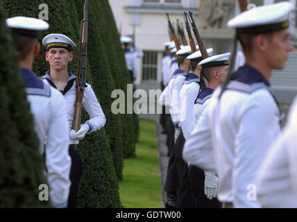 Wachbataillon Soldaten im Bellevue Palace Stockfoto