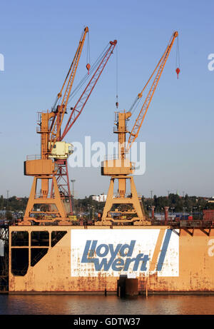 Lloyd Werft in Bremerhaven Stockfoto