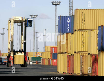 Das Containerterminal Bremerhaven Stockfoto