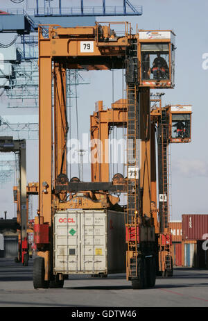 Das Containerterminal Bremerhaven Stockfoto