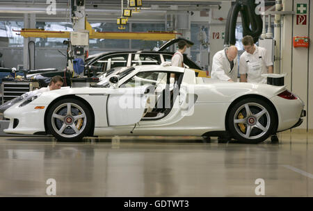 Porsche Carrera GT Produktion Stockfoto